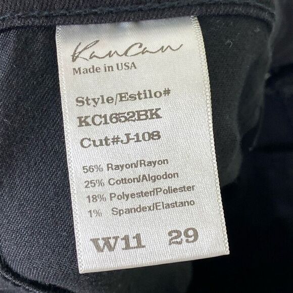 Kancan Naya Black Ripped Knee Distressed Denim Mid Rise Super Skinny Jeans 29 - Picture 7 of 8